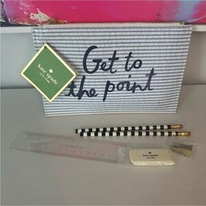 NWT Kate Spade “Get to the Point” Pencil Pouch Set